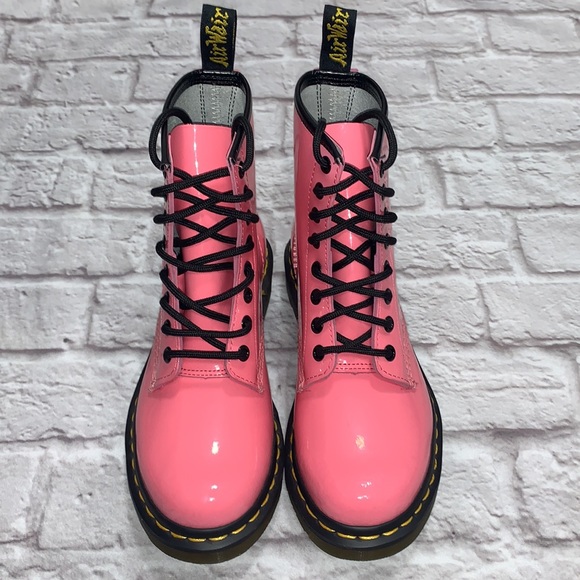 Size 6 Dr.Martens 1460 Bubblegum pink patent leather combat boots - Picture 2 of 8